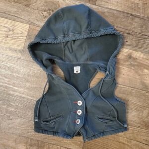 Free People hooded crossed vest size XS